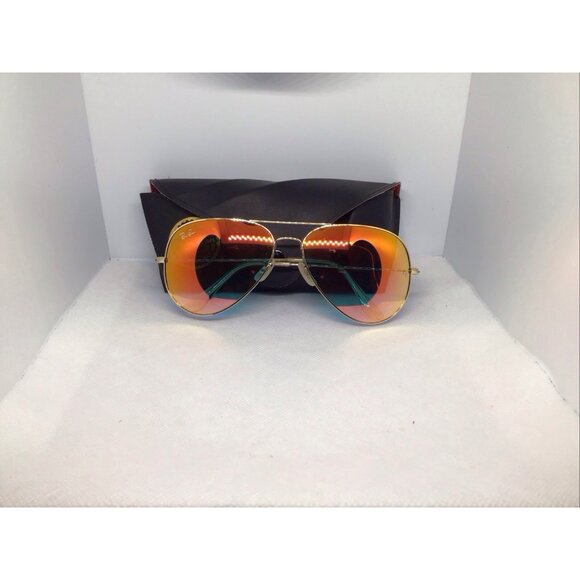 Ray-Ban RB 3025 Aviator Gold Frame Blue Light Gradient Lenses - Picture 1 of 10